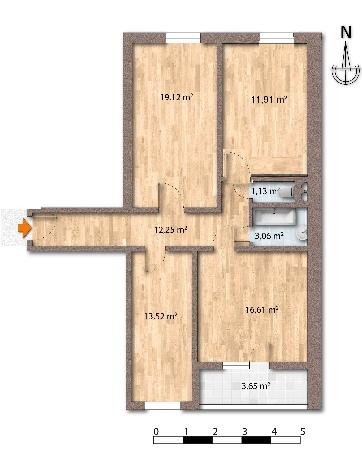 Wohnung zum Kauf 282.200 € 3,5 Zimmer 83 m²<br/>Wohnfläche 4.<br/>Geschoss Wien 1120