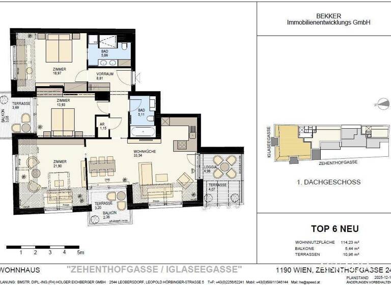 Wohnung zum Kauf - Erstbezug 1.652.900 € 4 Zimmer 114,2 m² 2. Geschoss Wien 1190