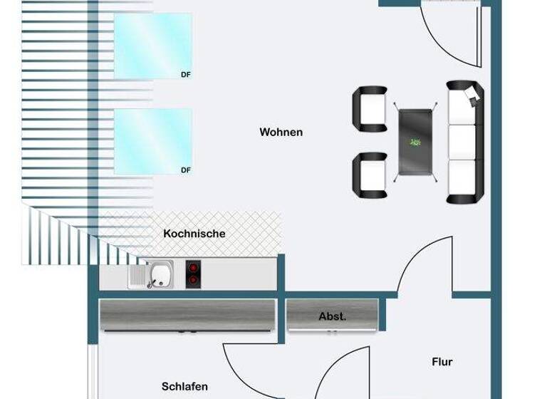 Wohnung zur Miete 590 € 2 Zimmer 56 m² 3. Geschoss Lücklemberg Dortmund 44229