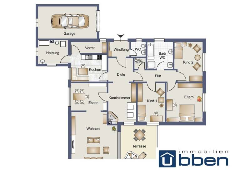 Bungalow zum Kauf 349.000 € 4 Zimmer 140 m² 880 m² Grundstück Varel 26316