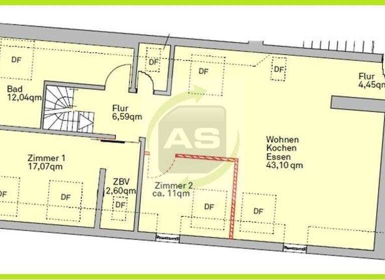Maisonette zur Miete 999 € 3 Zimmer 114,5 m² 3. Geschoss frei ab 01.03.2026 Marienplatz 12 Innenstadt Zwickau 08056