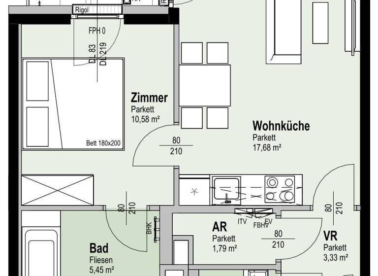 Terrassenwohnung zum Kauf - Erstbezug 311.300 € 2 Zimmer 40,3 m² 3. Geschoss Fahrbachgasse 6 Wien 1210