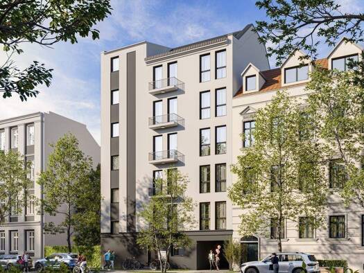 Wohnung zum Kauf - Erstbezug 335.000 € 2 Zimmer 53,7 m² 4. Geschoss frei ab 01.09.2026 Eutritzsch Leipzig 04129