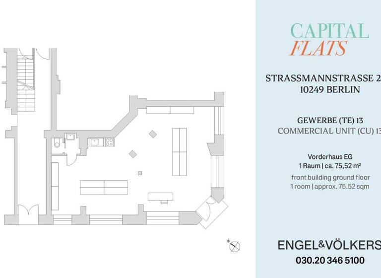 Ladenfläche zum Kauf provisionsfrei 415.000 € 1 Zimmer Petersburger Str. 43 Friedrichshain Berlin 10249