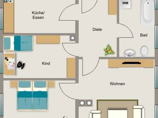 Wohnung zur Miete nur mit Wohnberechtigungsschein 306 € 3,5 Zimmer 67,2 m² EG Elbestraße 32 Meerbeck Moers 47443