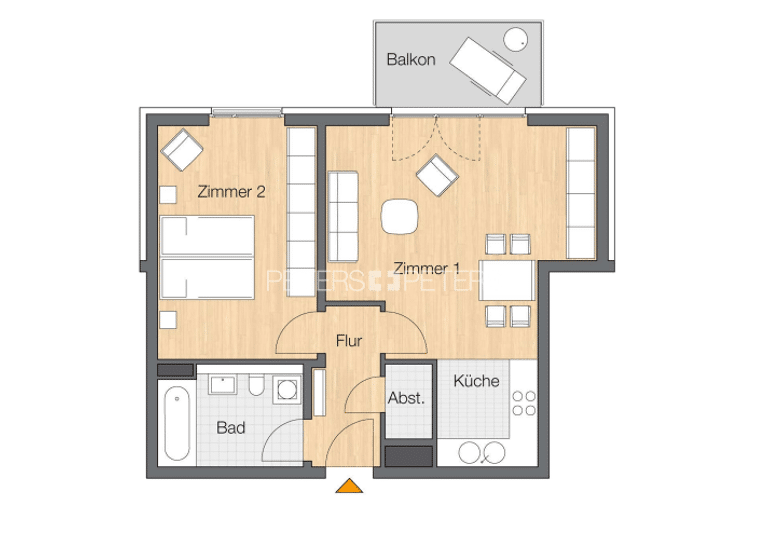 Wohnung zum Kauf 599.000 € 2 Zimmer 62,9 m² 2. Geschoss Harvestehude Hamburg 20144