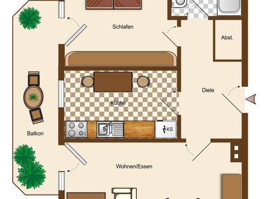 Wohnung zur Miete 350 € 2 Zimmer 60,9 m² EG frei ab sofort Volksgutweg 6 Mügeln Mügeln 04769