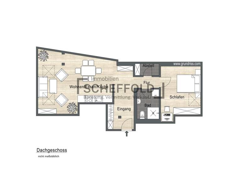 Wohnung zum Kauf 179.900 € 2,5 Zimmer 63,5 m²<br/>Wohnfläche Dachgeschoss, 4.<br/>Geschoss Laupheim Laupheim 88471