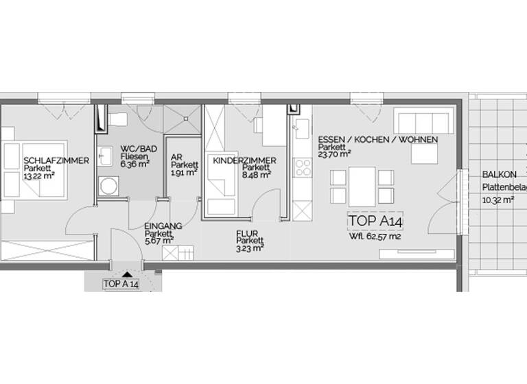 Wohnung zum Kauf - Erstbezug 254.000 € 3 Zimmer 62,6 m² 1. Geschoss Admonter Straße 21 Liezen 8940