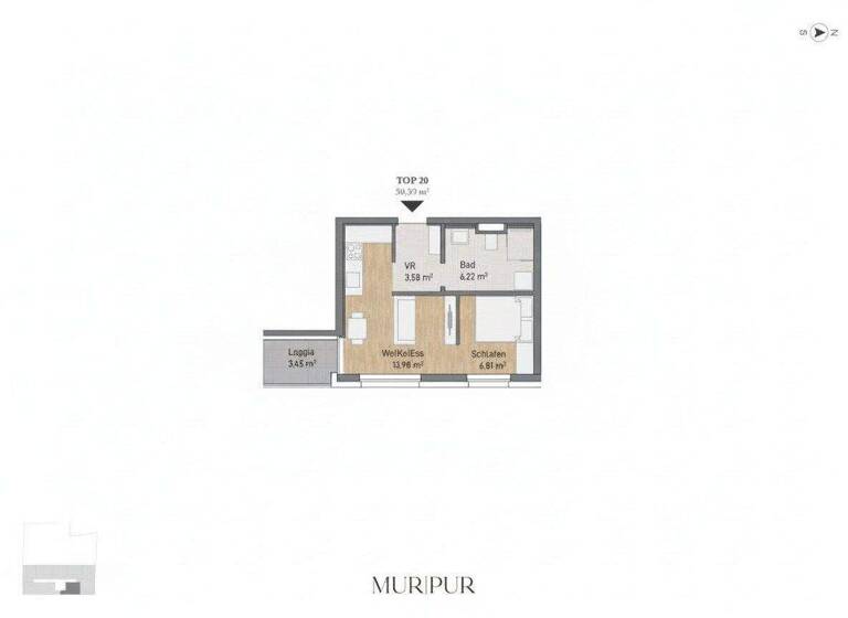 Wohnung zum Kauf - Erstbezug 169.775 € 2 Zimmer 30,6 m² 3. Geschoss Lagergasse Gries Graz,05.Bez.:Gries 8020