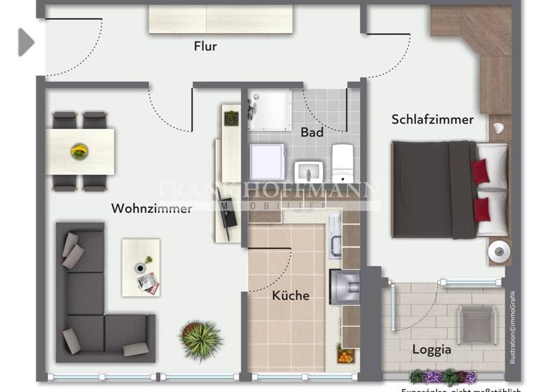 Wohnung zum Kauf 198.000 € 2 Zimmer 45,3 m² 1. Geschoss Farmsen-Berne Hamburg 22159