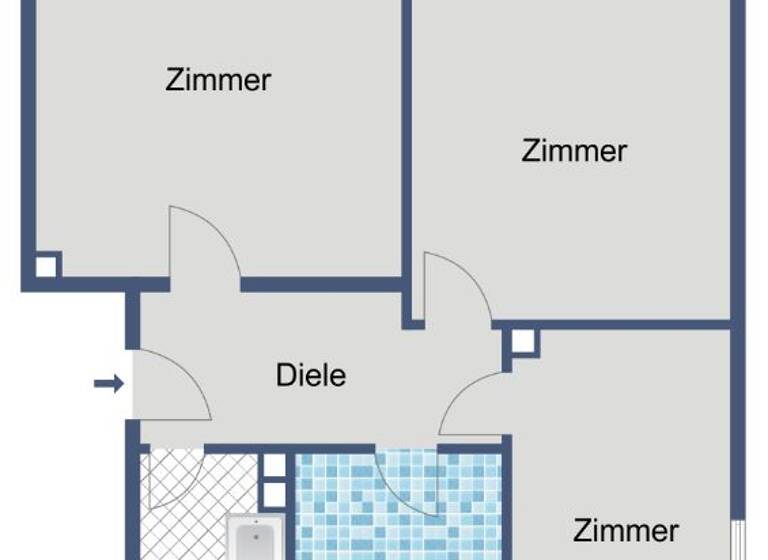 Wohnung zur Miete 583 € 3 Zimmer 62,8 m² 3. Geschoss frei ab 01.05.2026 Friedrich-Ebert-Straße 60 Marburg 35039
