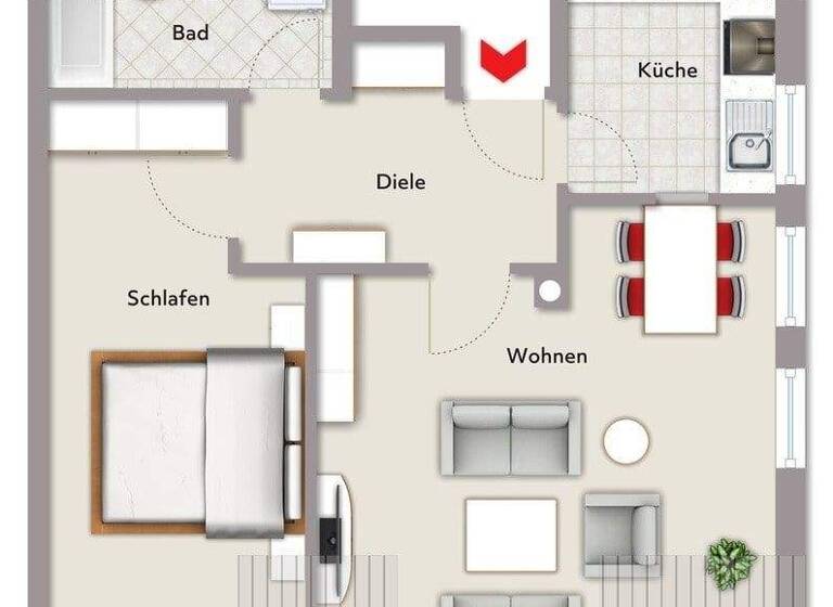 Wohnung zur Miete 540 € 2 Zimmer 54 m² frei ab sofort Dinkelsbühl 91550