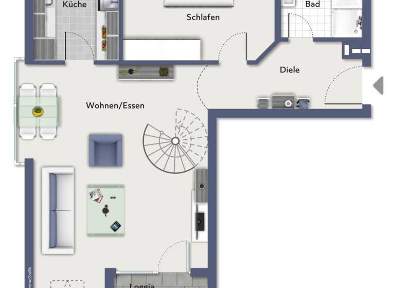 Wohnung zum Kauf 269.000 € 3,5 Zimmer 70 m²<br/>Wohnfläche Schanbach Aichwald 73773