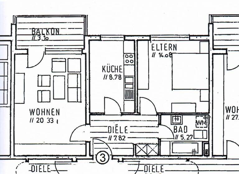 Wohnung zur Miete 850 € 2 Zimmer 59,4 m² Geschoss 1/4 frei ab sofort Friedrichshafen 88046