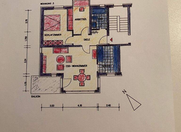 Wohnung zur Miete 730 € 3 Zimmer 78 m² 1. Geschoss frei ab 01.03.2026 Talburgstraße Mitte Heiligenhaus 42579