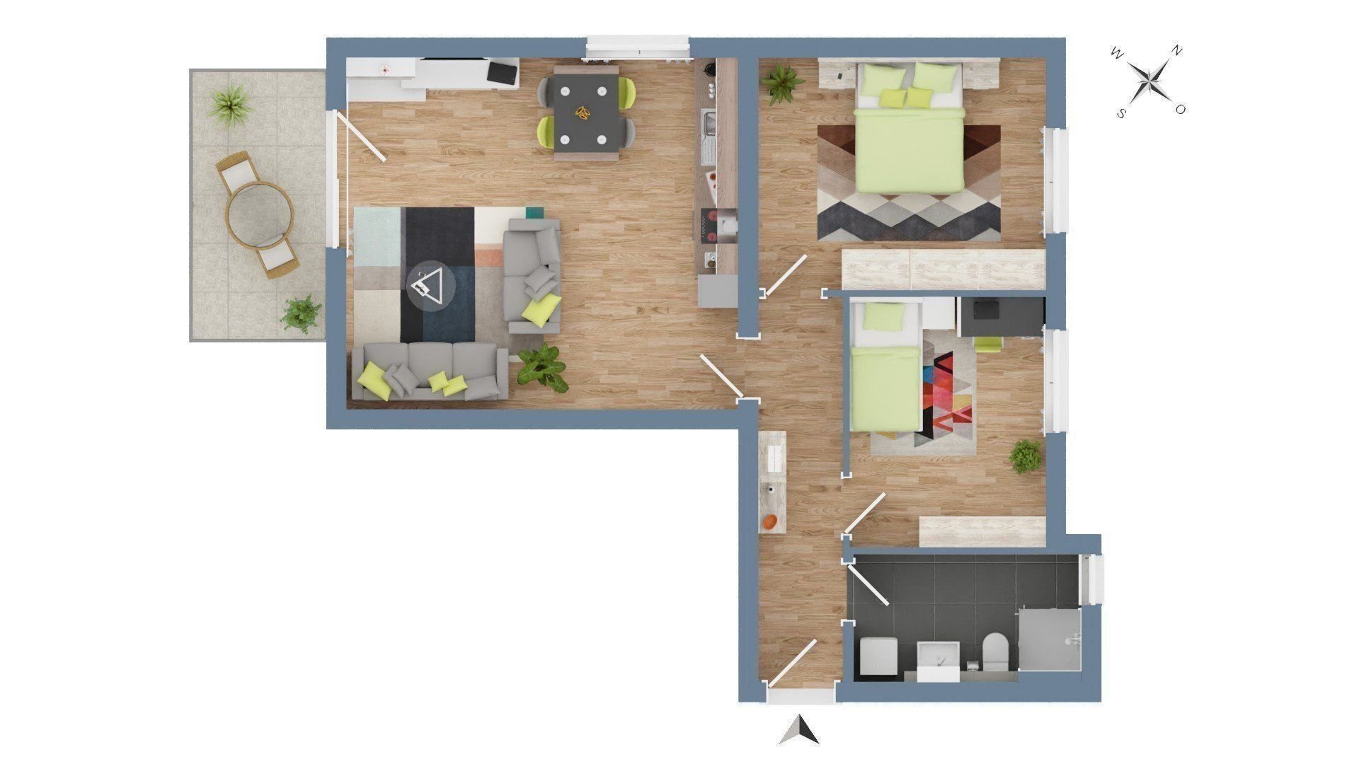 Wohnung zum Kauf provisionsfrei 287.400 € 3 Zimmer 71,7 m²<br/>Wohnfläche 2.<br/>Geschoss Plattling Plattling 94447