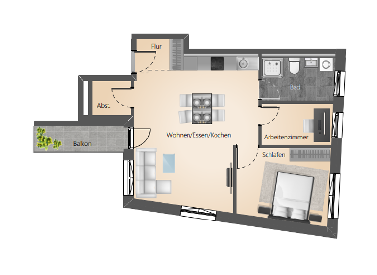 Penthouse zum Kauf provisionsfrei 611.432 € 3 Zimmer 66,5 m² Überlingen 88662