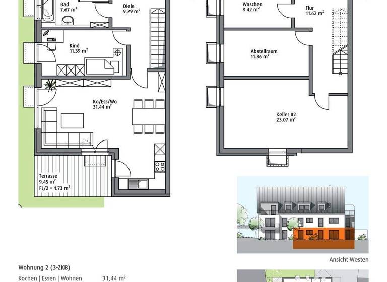 Wohnung zum Kauf - Erstbezug provisionsfrei 439.000 € 3 Zimmer 79,6 m² EG Johannisstraße 14 Reichertshofen 85084