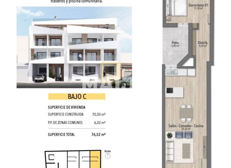 Studio zum Kauf 219.000 € 2 Zimmer 68 m² EG Torrevieja 03182