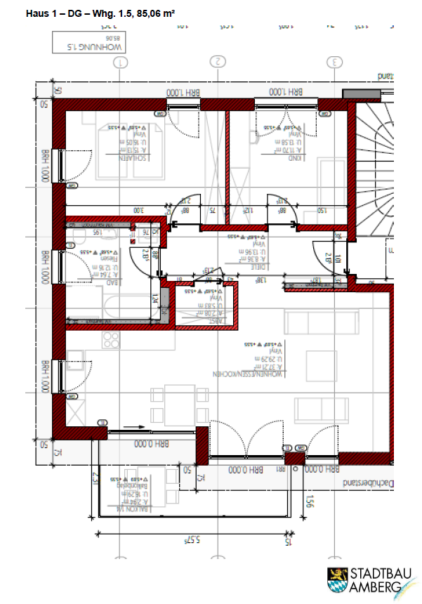 Wohnung zur Miete 1.021 € 3 Zimmer 85,1 m²<br/>Wohnfläche ab sofort<br/>Verfügbarkeit Dreifaltigkeit Amberg 92224