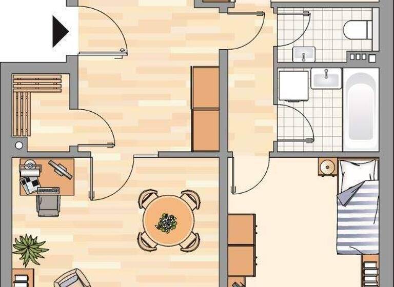 Wohnung zur Miete 659 € 3 Zimmer 74,6 m² EG Süderholm 60 Harrislee 24955