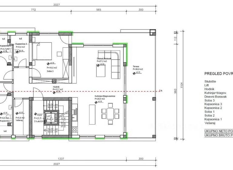 Wohnung zum Kauf 590.000 € 4 Zimmer 171 m² 1. Geschoss Vrbnik 51516