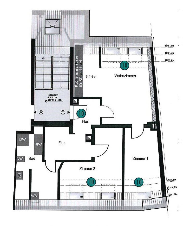 Wohnung zur Miete 1.071 € 3 Zimmer 76,5 m²<br/>Wohnfläche 4.<br/>Geschoss 01.12.2024<br/>Verfügbarkeit Riedelstraße 8 Reudnitz-Thonberg Leipzig 04317