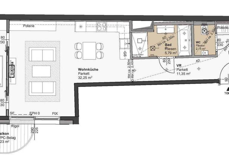 Wohnung zum Kauf 587.000 € 2 Zimmer 68,2 m² 1. Geschoss Kettenbrückengasse 22 Wien 1040