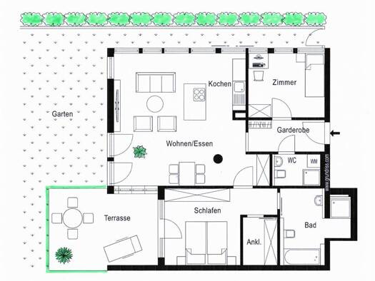 Wohnung zur Miete 1.470 € 3 Zimmer 92 m² EG frei ab sofort Laufamholzstraße 370 Laufamholz Nürnberg 90482