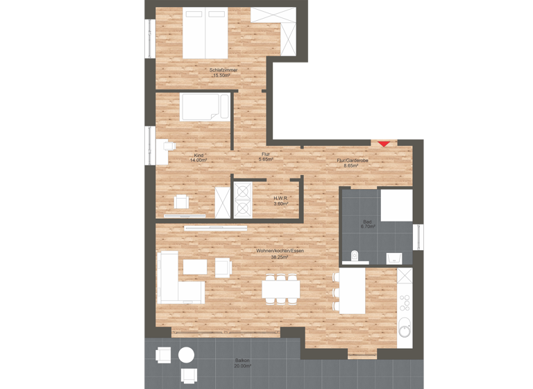 Wohnung zum Kauf 322.000 € 2,5 Zimmer 81 m² 1. Geschoss Bornholmstraße 25 Brake Bielefeld 33729