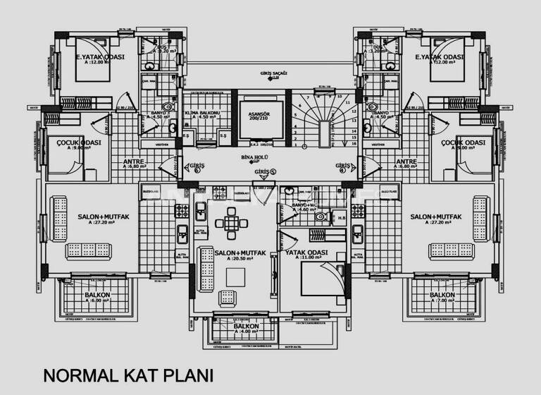 Studio zum Kauf 140.000 € 3 Zimmer 90 m² EG Antalya 07260