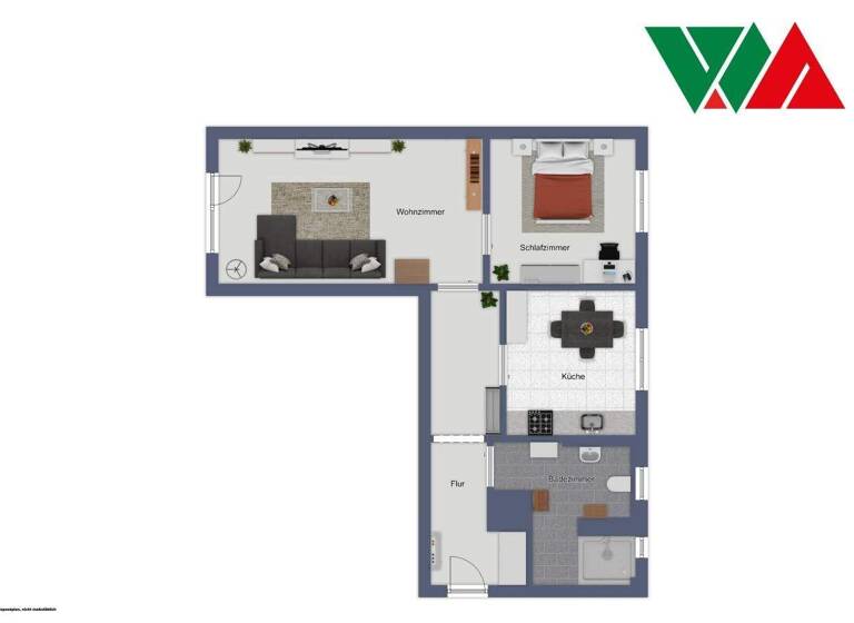 Wohnung zur Miete 382 € 2 Zimmer 65,8 m² 8. Geschoss Schrotebogen 9 Neustädter See Magdeburg 39126