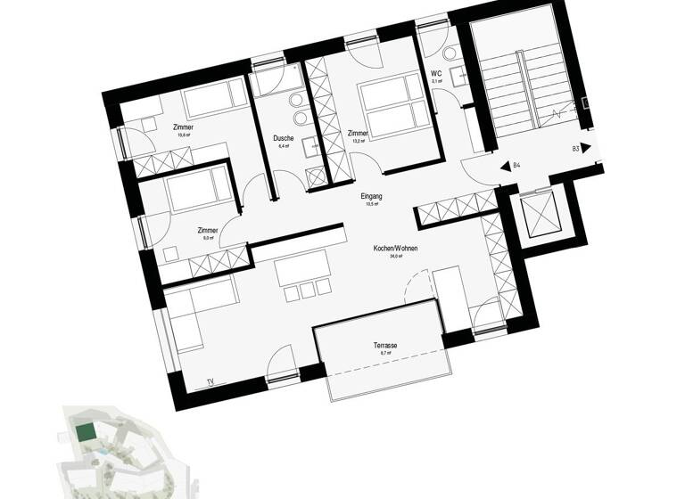 Wohnung zum Kauf 445.000 € 4 Zimmer 86,9 m² 1. Geschoss Pustertaler Straße 17 Kiens 39030