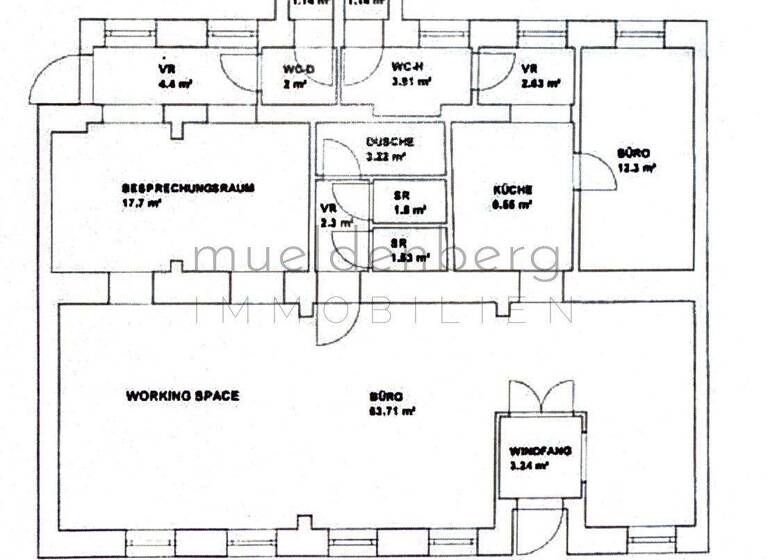 Bürofläche zur Miete - Erstbezug 12,45 € 3 Zimmer 132,6 m² Bürofläche Wien,Favoriten 1100