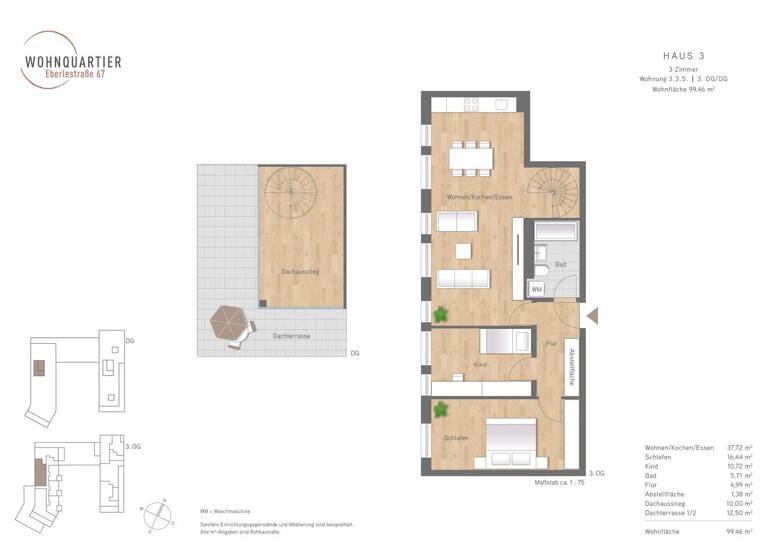 Wohnung zum Kauf provisionsfrei 865.000 € 3 Zimmer 101 m² 3. Geschoss Pfersee Augsburg 86157