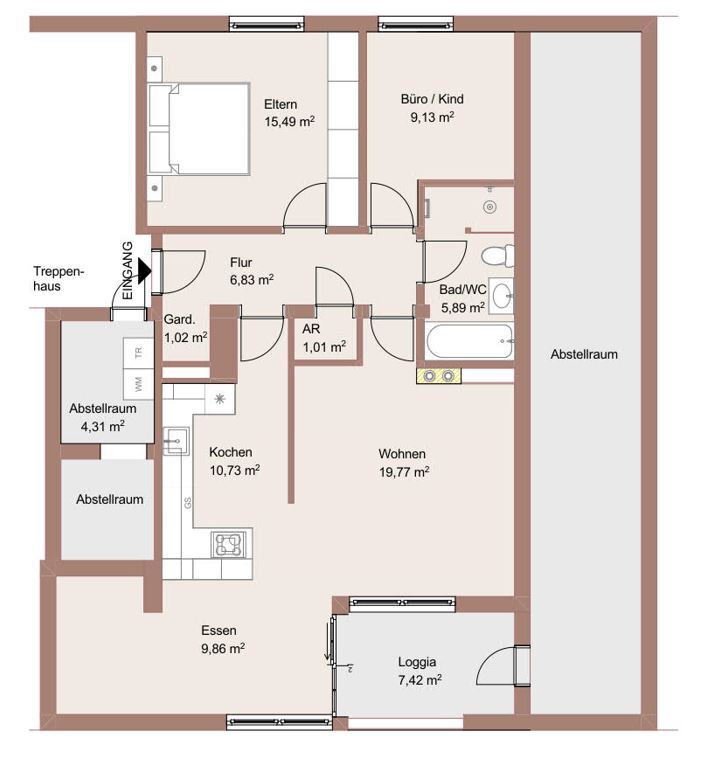 Wohnung zum Kauf provisionsfrei 355.000 € 3,5 Zimmer 90 m²<br/>Wohnfläche 2.<br/>Geschoss 01.08.2025<br/>Verfügbarkeit Saalfelden am Steinernen Meer 5760