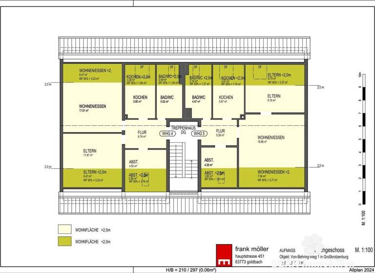 Wohnung zur Miete 732 € 3 Zimmer 61,1 m² 3. Geschoss Großkrotzenburg 63538