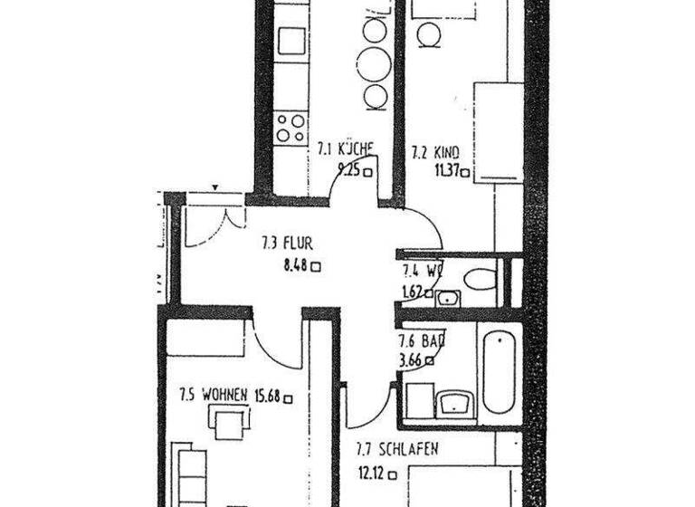 Wohnung zum Kauf provisionsfrei 140.000 € 3 Zimmer 64,7 m² 3. Geschoss Melscher Str. 6 Stötteritz Leipzig 04299