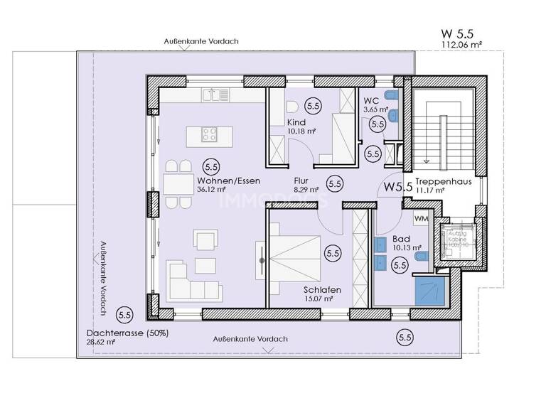 Penthouse zur Miete 1.750 € 3 Zimmer 112,1 m²<br/>Wohnfläche 01.08.2025<br/>Verfügbarkeit Neuhausen Kempten 87439