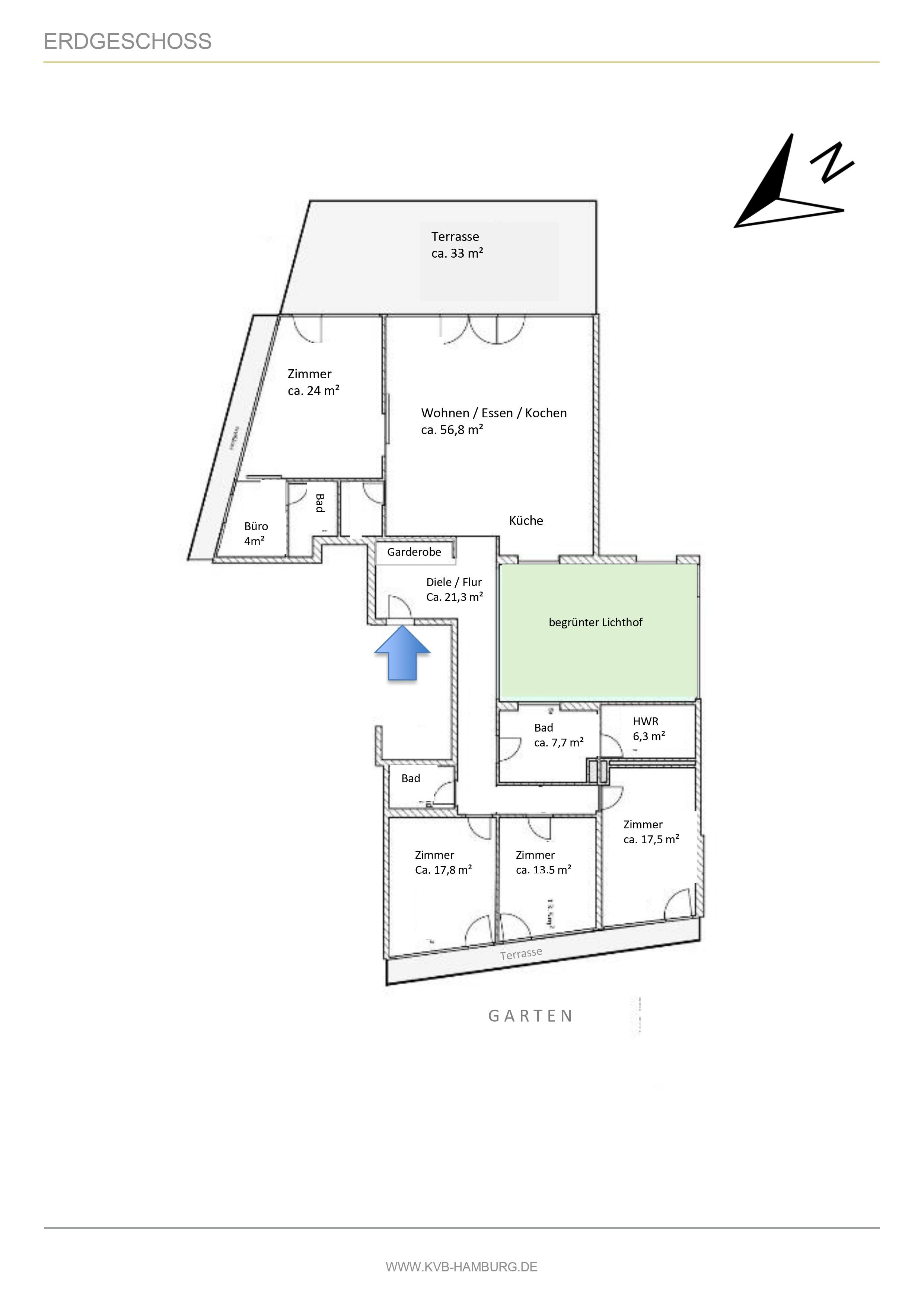 Terrassenwohnung zum Kauf 2.198.000 € 5,5 Zimmer 192 m²<br/>Wohnfläche EG<br/>Geschoss Lehmweg 16 c Hoheluft - Ost Hamburg 20251