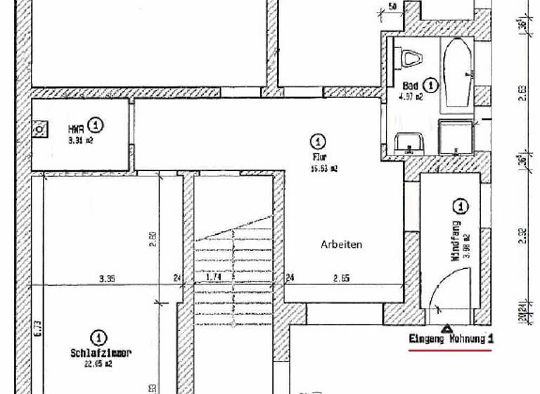 Wohnung zur Miete 990 € 2,5 Zimmer 86 m²<br/>Wohnfläche Friedewald Moritzburg 01468