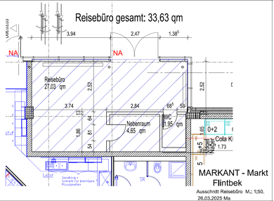 Laden zur Miete provisionsfrei 2 Zimmer 27 m² Verkaufsfläche Eiderkamp 1 Flintbek 24220