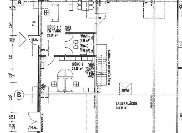 Lagerhalle zur Miete 2.975 € 215 m² Lagerfläche Rauxel Castrop-Rauxel 44575