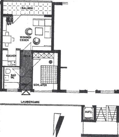 Wohnung zur Miete 580 € 2 Zimmer 48,6 m² 2. Geschoss frei ab sofort Weißenhorn Weißenhorn 89264