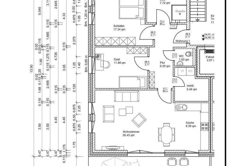 Wohnung zur Miete 1.230 € 3 Zimmer 89 m² EG frei ab 01.05.2026 Mitte Delmenhorst 27749