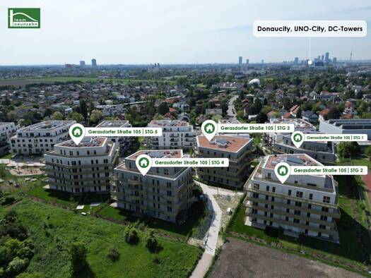 Wohnung zum Kauf - Erstbezug provisionsfrei 474.400 € 4 Zimmer 76,8 m² EG Gerasdorfer Straße 105 Wien 1210