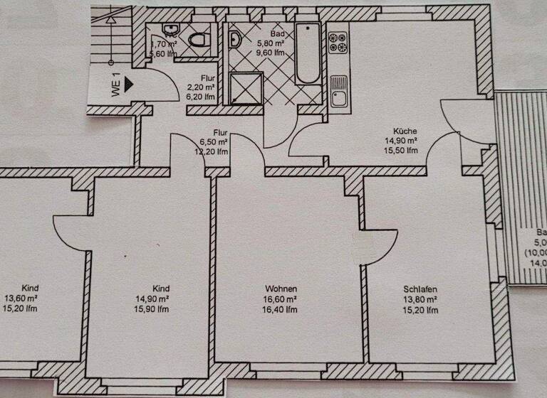 Wohnung zur Miete 820 € 4 Zimmer 95 m² EG frei ab sofort Dölziger Str. 1 Böhlitz-Ehrenberg Leipzig 04178