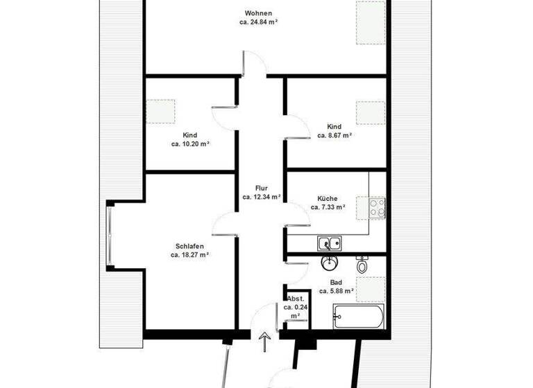 Wohnung zum Kauf 235.000 € 3,5 Zimmer 90,4 m² Stade 21682
