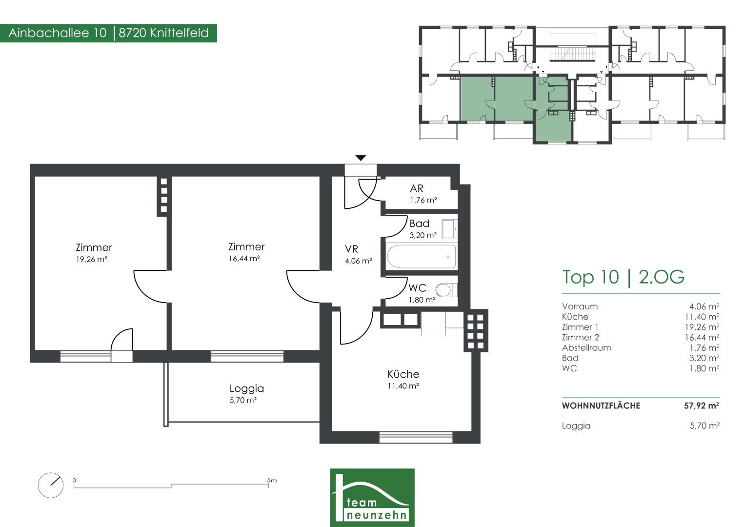 Wohnung zum Kauf 65.000 € 3 Zimmer 57,2 m²<br/>Wohnfläche 2.<br/>Geschoss Ainbachallee 10 Knittelfeld 8720